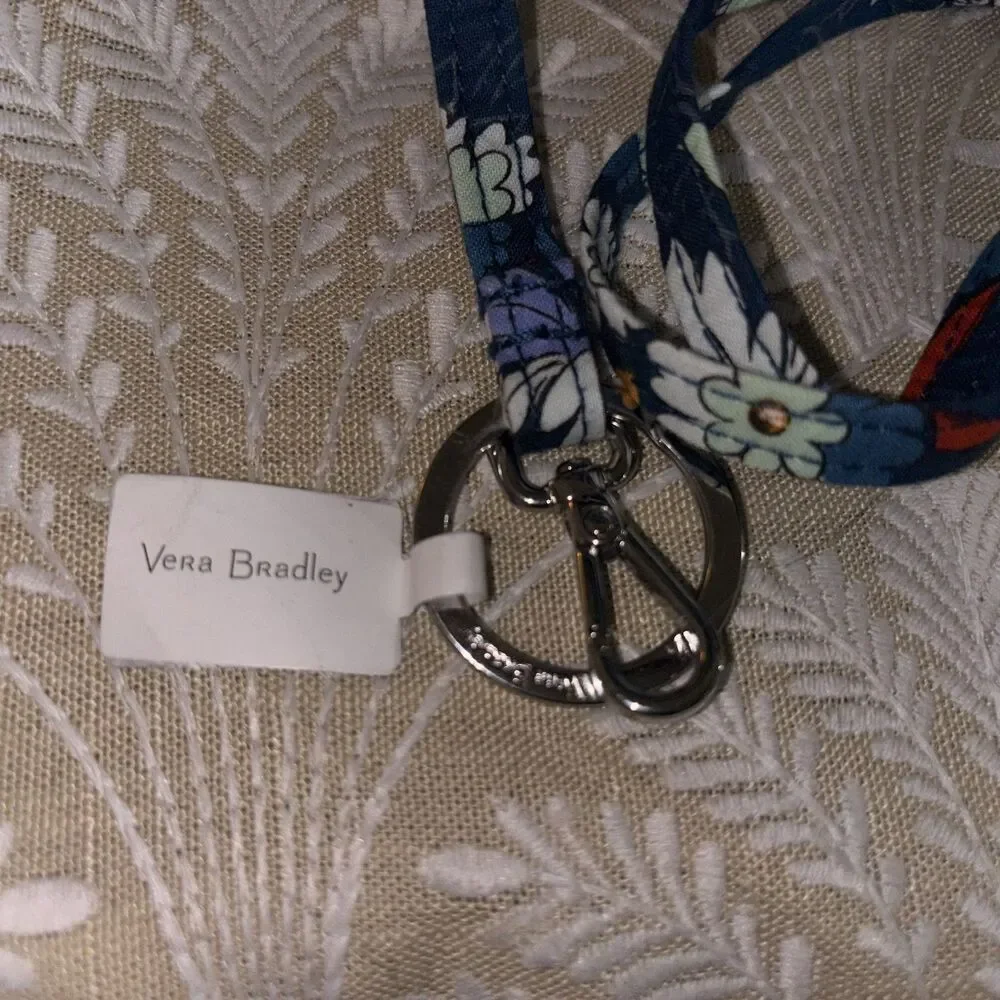 Vera Bradley Breakaway Lanyard--Floral Burst Pattern